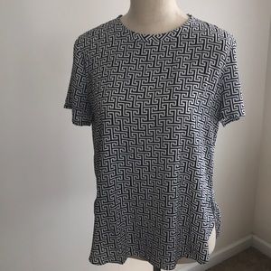 Loft Geometric Print Clean Tee